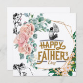Happy Vaderdag voor mijn vader Bedankkaart (Voorkant / Achterkant)