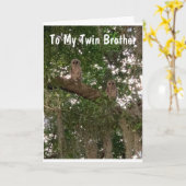 HAPPY "VADERDAG" VOOR "TWIN BROTHER" KAART (Gele Bloem)