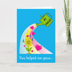 Happy Vaderdag voor Uncle met Rainbow & Hearts Kaart