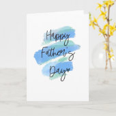 Happy Vaderdag Waterverf Card Kaart (Gele Bloem)