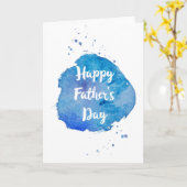 Happy Vaderdag|Waterverf Splash Kaart (Gele Bloem)