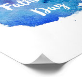 Happy Vaderdag|Waterverf Splash Poster (Hoek)