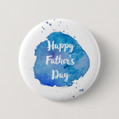 Happy Vaderdag|Waterverf Splash Ronde Button 5,7 Cm (Voorkant)