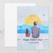 Happy Vaderdag wenskaart Aankondiging (Voorkant / Achterkant)