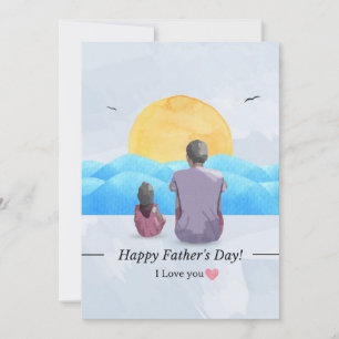 Happy Vaderdag wenskaart Aankondiging