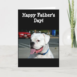 Happy Vaderdag White Boxer wenskaart Kaart