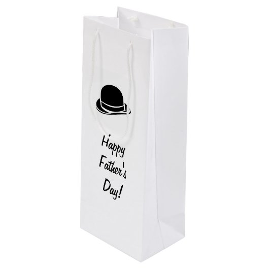 Happy Vaderdag Wijn Cadeautas (Voorkant Gekanteld)