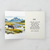Happy Vaderdag Wildlife Moose Wenskaart Kaart (Binnen)
