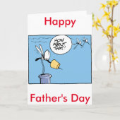 Happy Vaderdag Wine Humor Kaart (Gele Bloem)