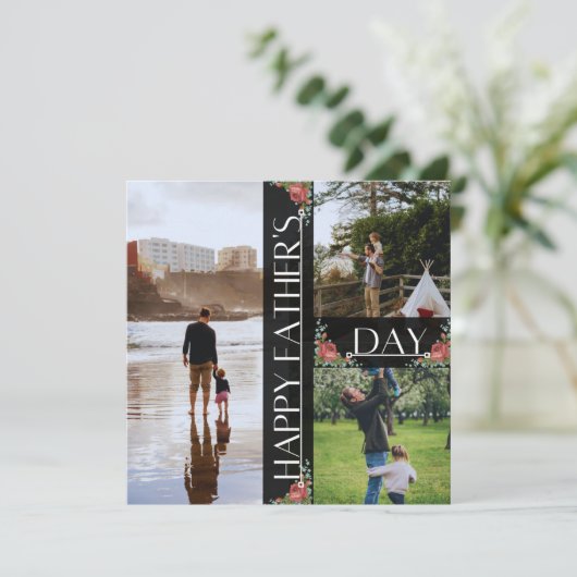 Happy Vaderdag wish card Aankondiging (Staand voorkant)