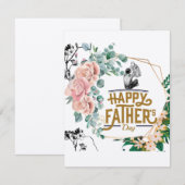 Happy Vaderdag Wishes Kaart (Voorkant / Achterkant)