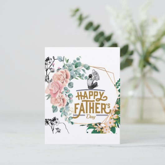 Happy Vaderdag Wishes Kaart (Staand voorkant)