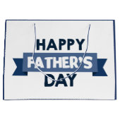 Happy Vaderdag word art party bag Groot Cadeauzakje (Voorkant)