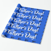 Happy Vaderdag Wrapping Paper Cadeaupapier (Uitgerold)