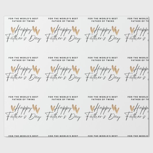 Happy Vaderdag Wrapping Paper Cadeaupapier (Vlak)