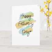 Happy Vaderdag Yellow Waterverf Card  Kaart (Gele Bloem)