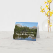 Happy Vaderdag Yosemite Lake Reflection Kaart (Gele Bloem)