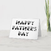 Happy Vaderdag zwart gevuld in Stropdas lettertype Kaart (Voorkant)