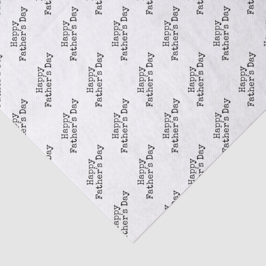 "Happy Vaderdag" zwart op witte achtergrond Tissuepapier (Detail)