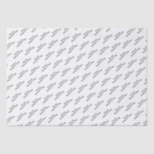 "Happy Vaderdag" zwart op witte achtergrond Tissuepapier