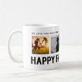 Happy Vaderdag | Zwart-wit 4 Fotoraster Koffiemok (Links)