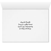 Happy Vaisakhi, Cityscape Silhouette in India (Binenzijde Horizontaal (Onderkant))