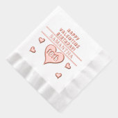 Happy Valentijn 10th Birthday Hartnaam Folie Servetten (Rechts)