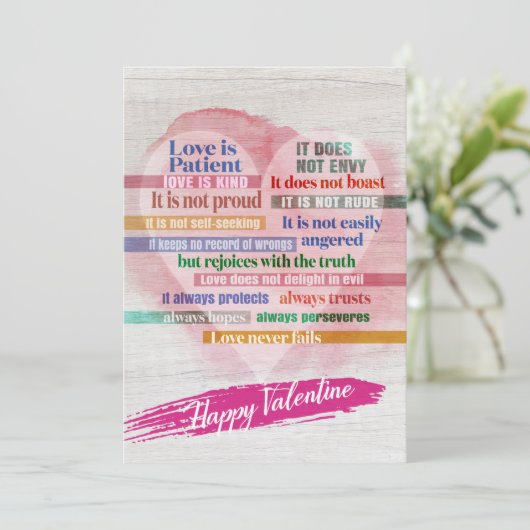 Happy Valentijn - 1 Corinthians 13 (Staand voorkant)