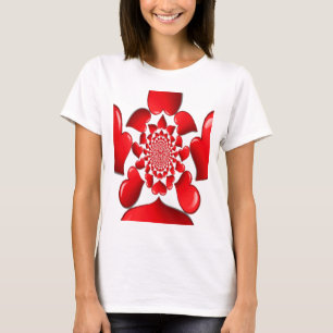 Happy Valentijn Big Red Hearts T-shirt