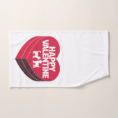 Happy Valentijn, Box of Chocs & Furry Silhouette Handdoek (Handdoek)