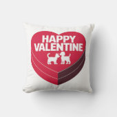Happy Valentijn, Box of Chocs & Furry Silhouette Kussen (Voorkant)