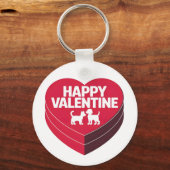 Happy Valentijn, Box of Chocs & Furry Silhouette Sleutelhanger (Achterkant)