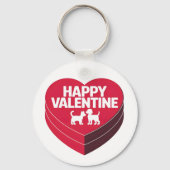 Happy Valentijn, Box of Chocs & Furry Silhouette Sleutelhanger (Achterkant)