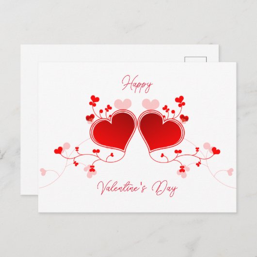 Happy Valentijn Briefkaart (Voorkant / Achterkant)