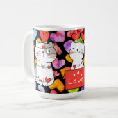 Happy valentijn Cats Koffiemok (Voorkant links)