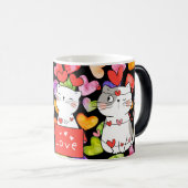 Happy valentijn Cats Magische Mok (Voorkant rechts)