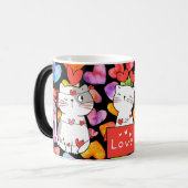 Happy valentijn Cats Magische Mok (Voorkant links)