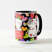 Happy valentijn Cats Mok (Voorkant rechts)