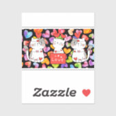 Happy valentijn Cats Sticker (Vel)