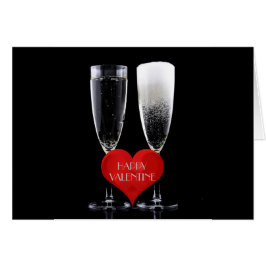 Happy Valentijn Champagne Flute Glasses Red Heart
