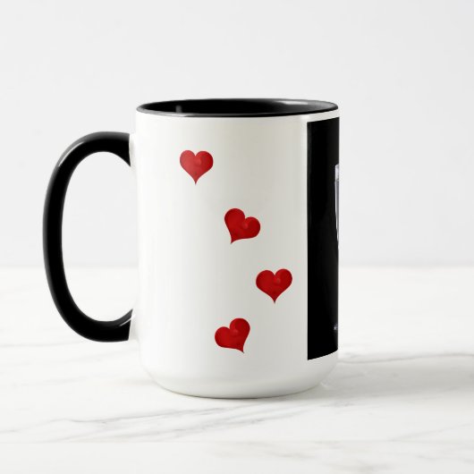 Happy Valentijn Champagne Flute Glasses Red Hearts Mok (Links)