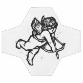 Happy Valentijn Cupid Angel Soccer Black White Voetbal (Enkel)