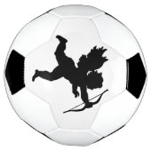 Happy Valentijn Cupid Angel Soccer Black White Voetbal (Gedraaid)