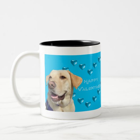Happy Valentijn Cute Labrador Two-Tone Koffee Mok (Links)