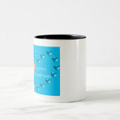 Happy Valentijn Cute Labrador Two-Tone Koffee Mok (Center)