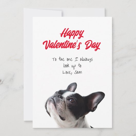Happy Valentijn Day Boston Terrier Kaart (Voorkant)