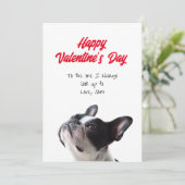 Happy Valentijn Day Boston Terrier Kaart (Staand voorkant)