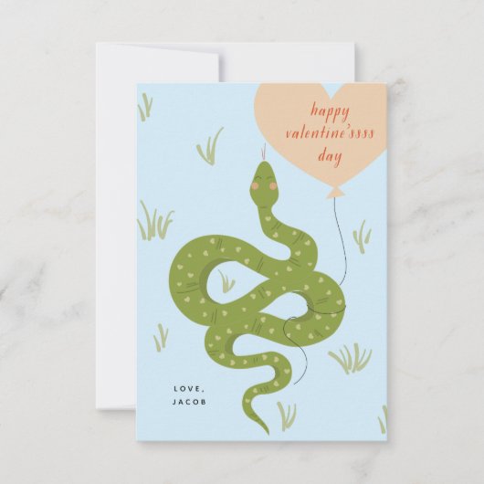 Happy Valentijn Day Kaart Blue (Voorkant)