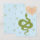 Happy Valentijn Day Kaart Blue (Voorkant / Achterkant)