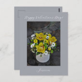 Happy Valentijn Day Modern Script Photo Briefkaart (Voorkant / Achterkant)